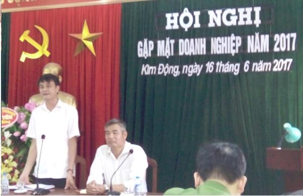 Hội nghị Lãnh đạo huyện Kim Động gặp mặt doanh nghiệp trên địa bàn huyện năm 2017